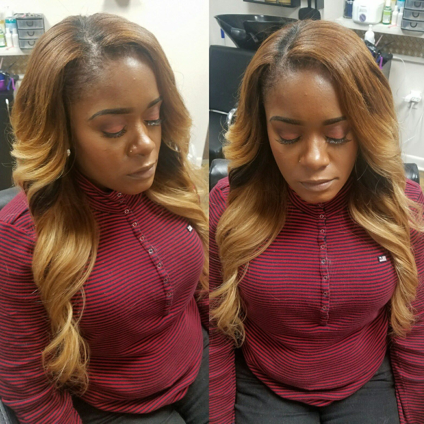 Honey blonde install by Octavia