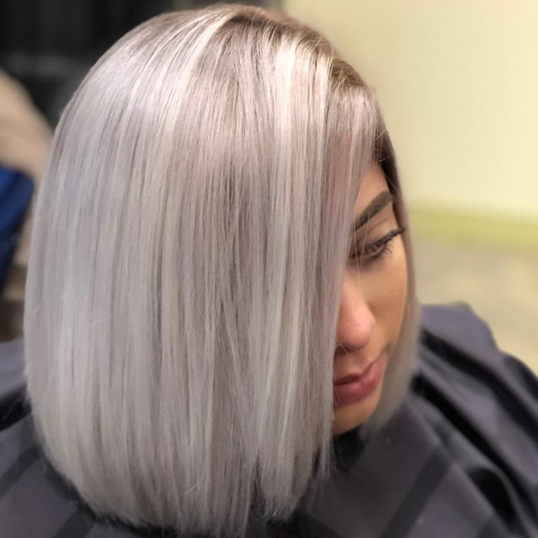 Silver blonde bob by Octavia